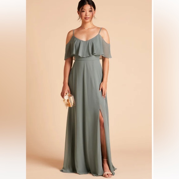 Birdy Grey / Jane Dress (with split) / Sea Glass / Large - Picture 3 of 3